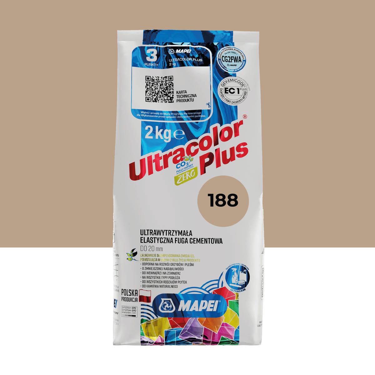 Fuga Ultracolor Plus 188 Ciasteczko 2 kg Mapei