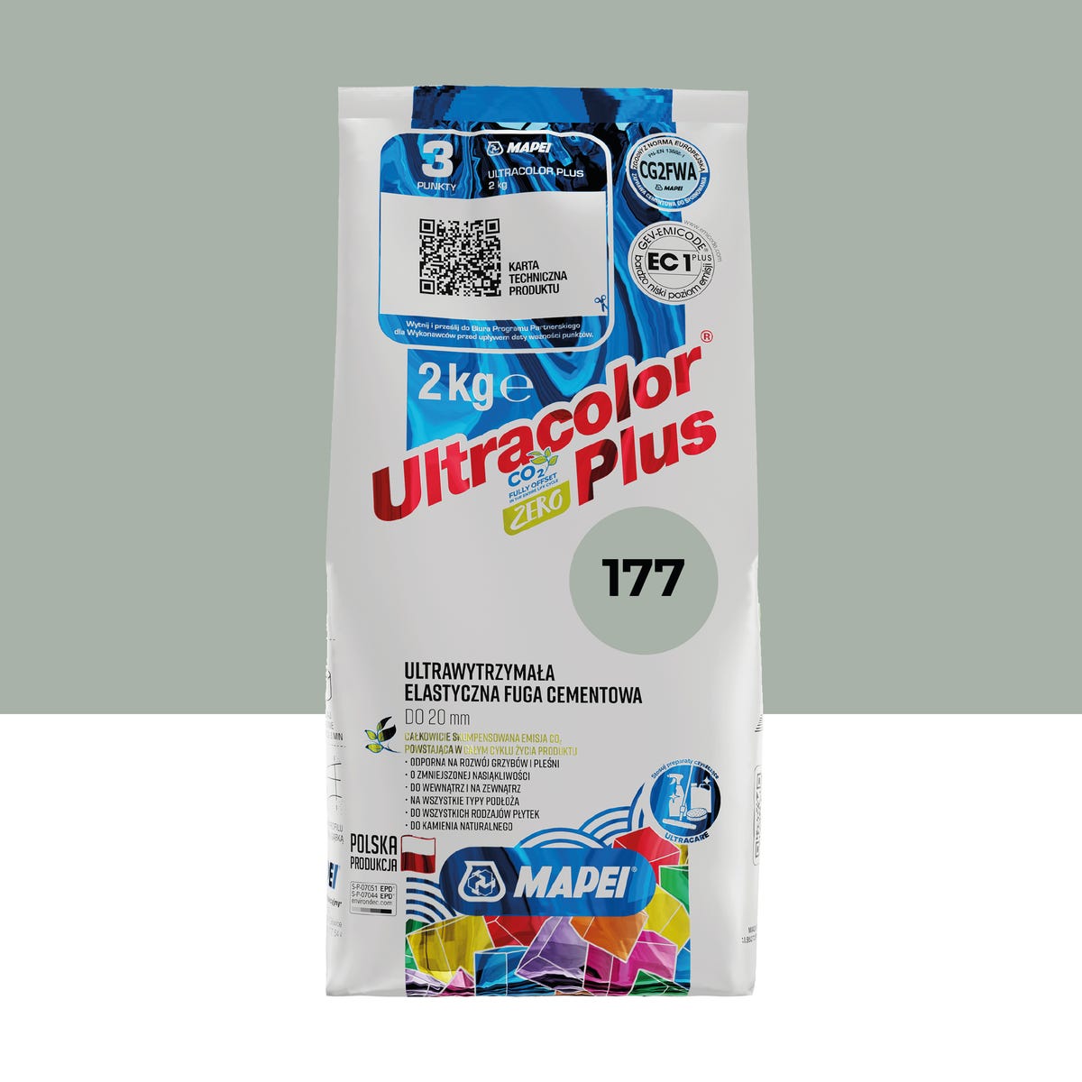 Fuga Ultracolor Plus 177 Szałwia 2 kg Mapei