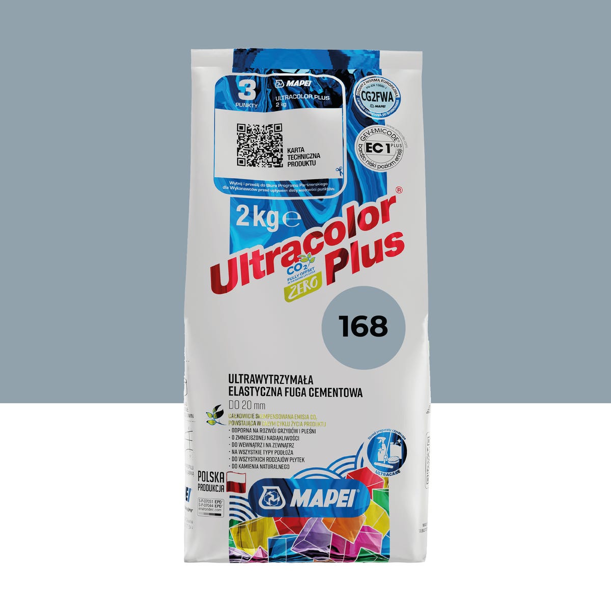 Fuga Ultracolor Plus 168 Błękit Ceru 2 kg Mapei