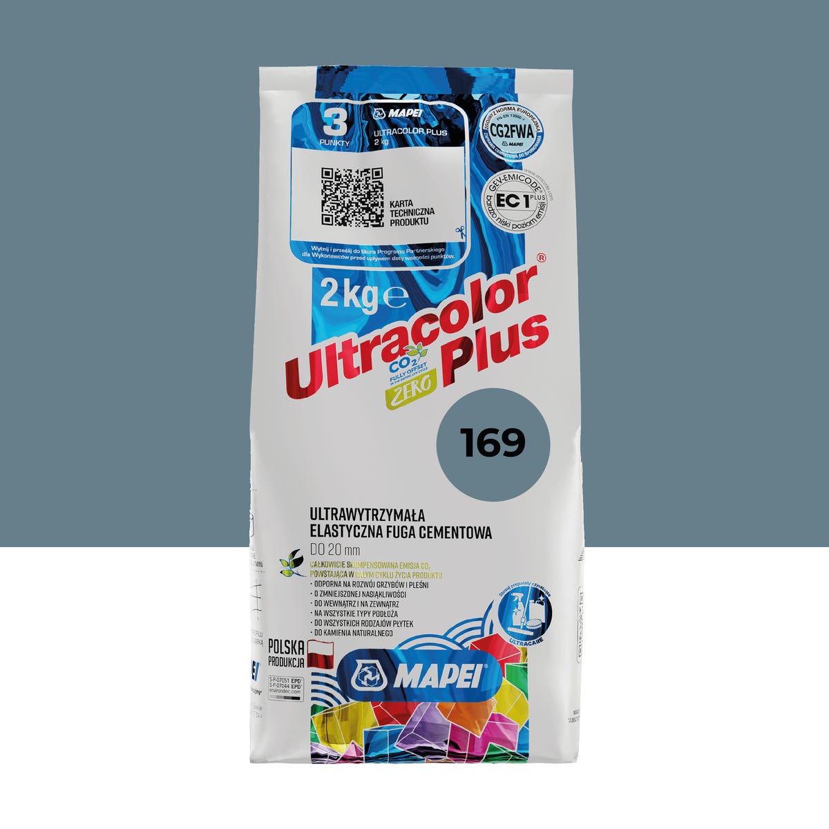 Fuga Ultracolor Plus 169 Stal 2 kg Mapei