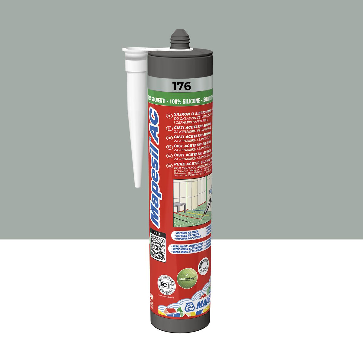 Silikon Mapesil AC 176 Zielonoszary 310 ml Mapei