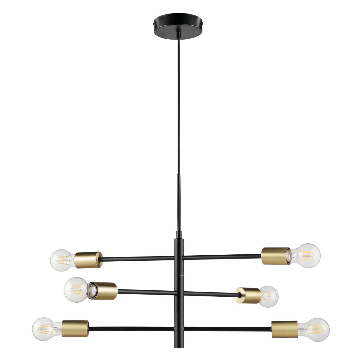 Lampa wisząca Lina czarna 6 x E27 Inspire