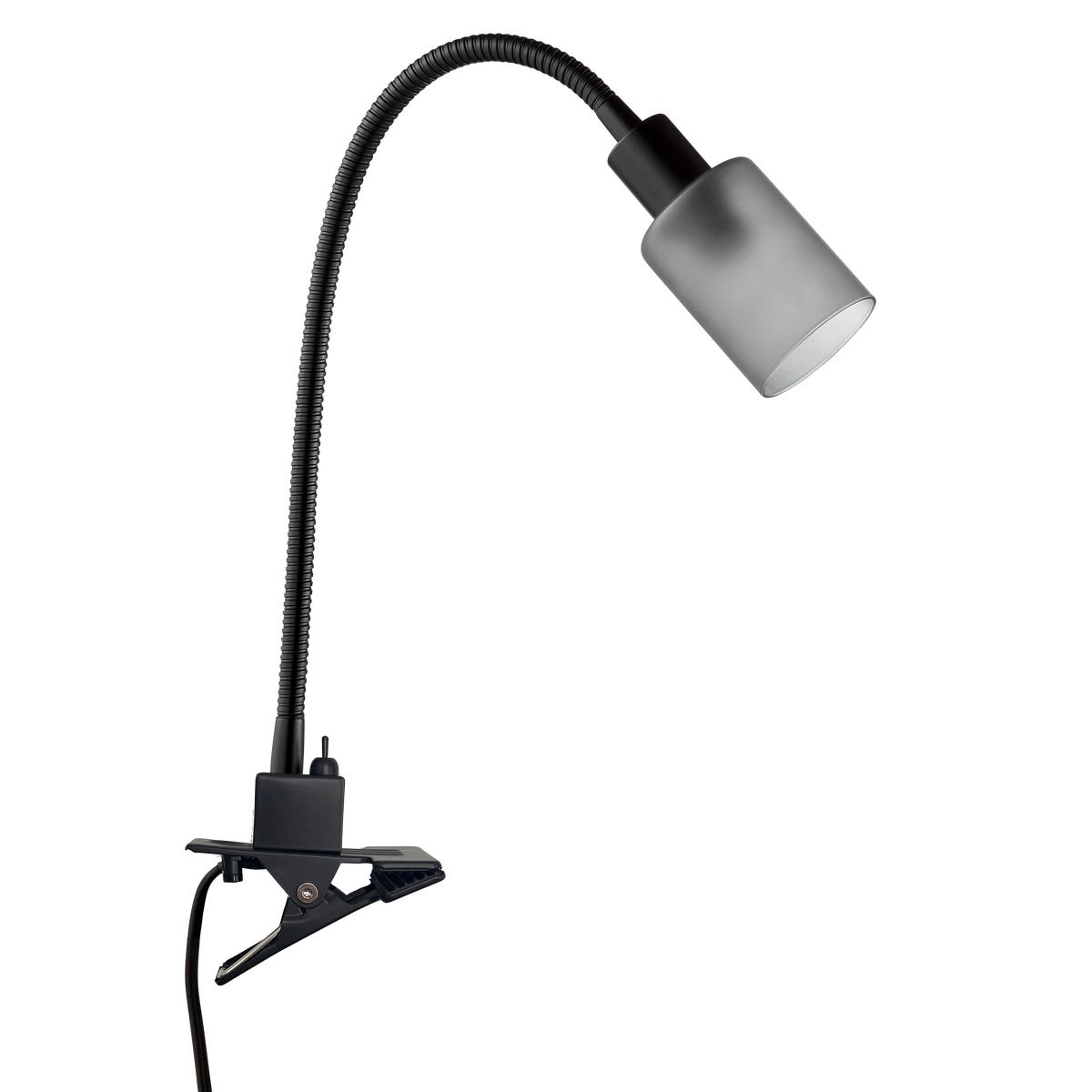 Lampka biurkowa Klips Tekla czarna E14 Inspire