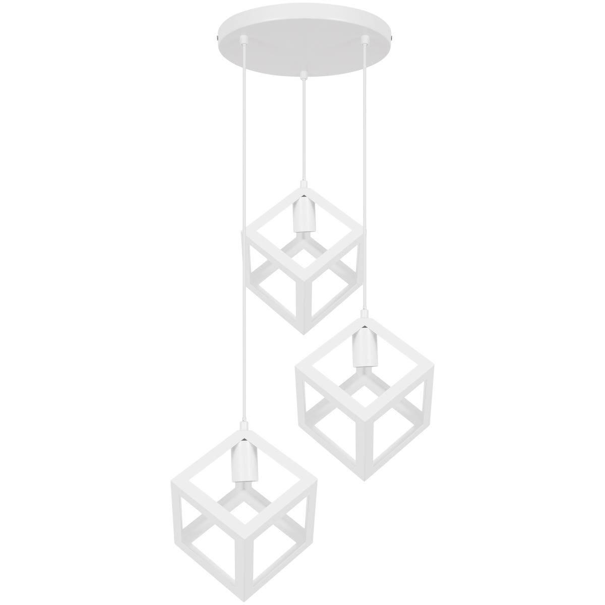 Lampa wisząca Plywood biała 3 x E27 Inspire