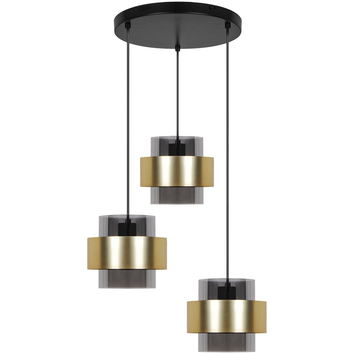 Lampa wisząca Croon czarno-złota 3 x E27 Inspire
