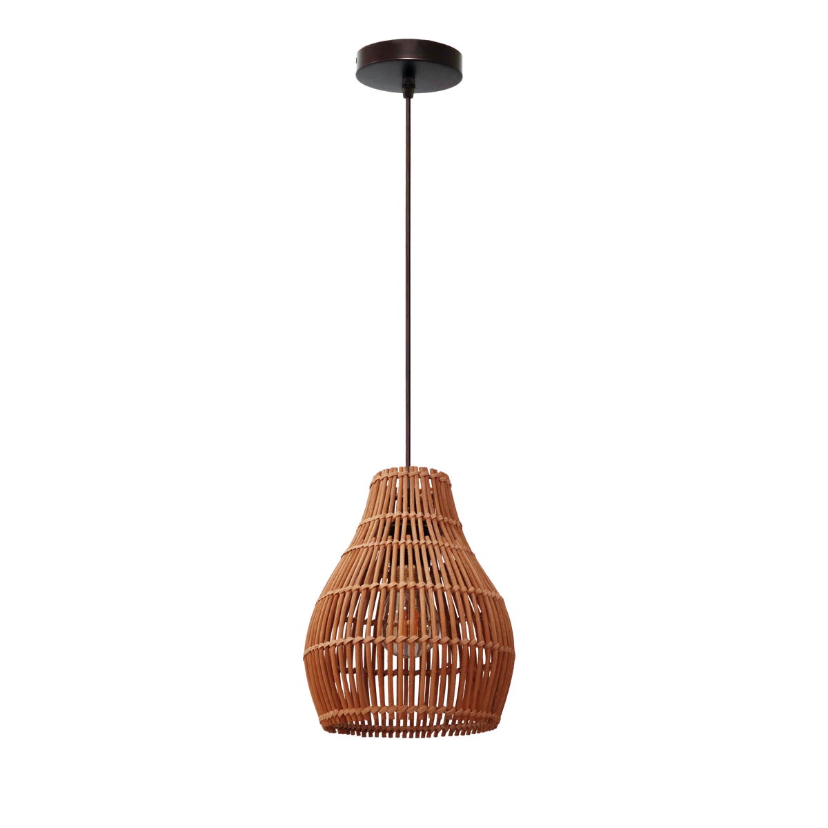 Lampa wisząca Elongo rattan E27 Inspire