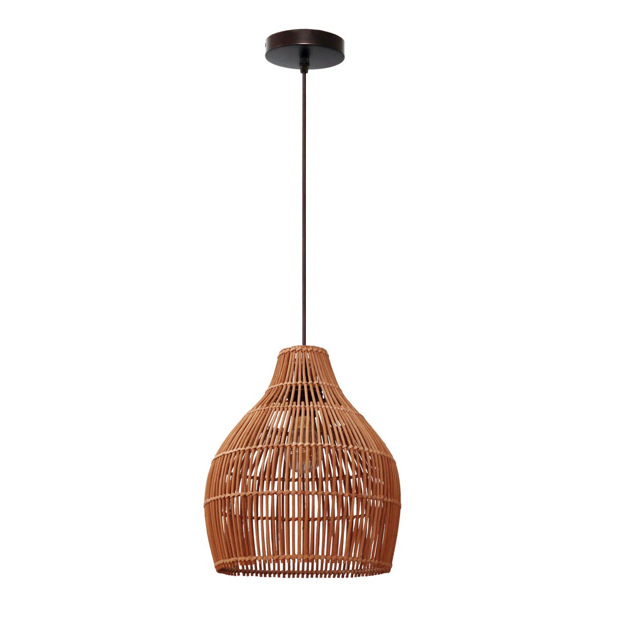 Lampa wisząca Elongo rattan E27 Inspire