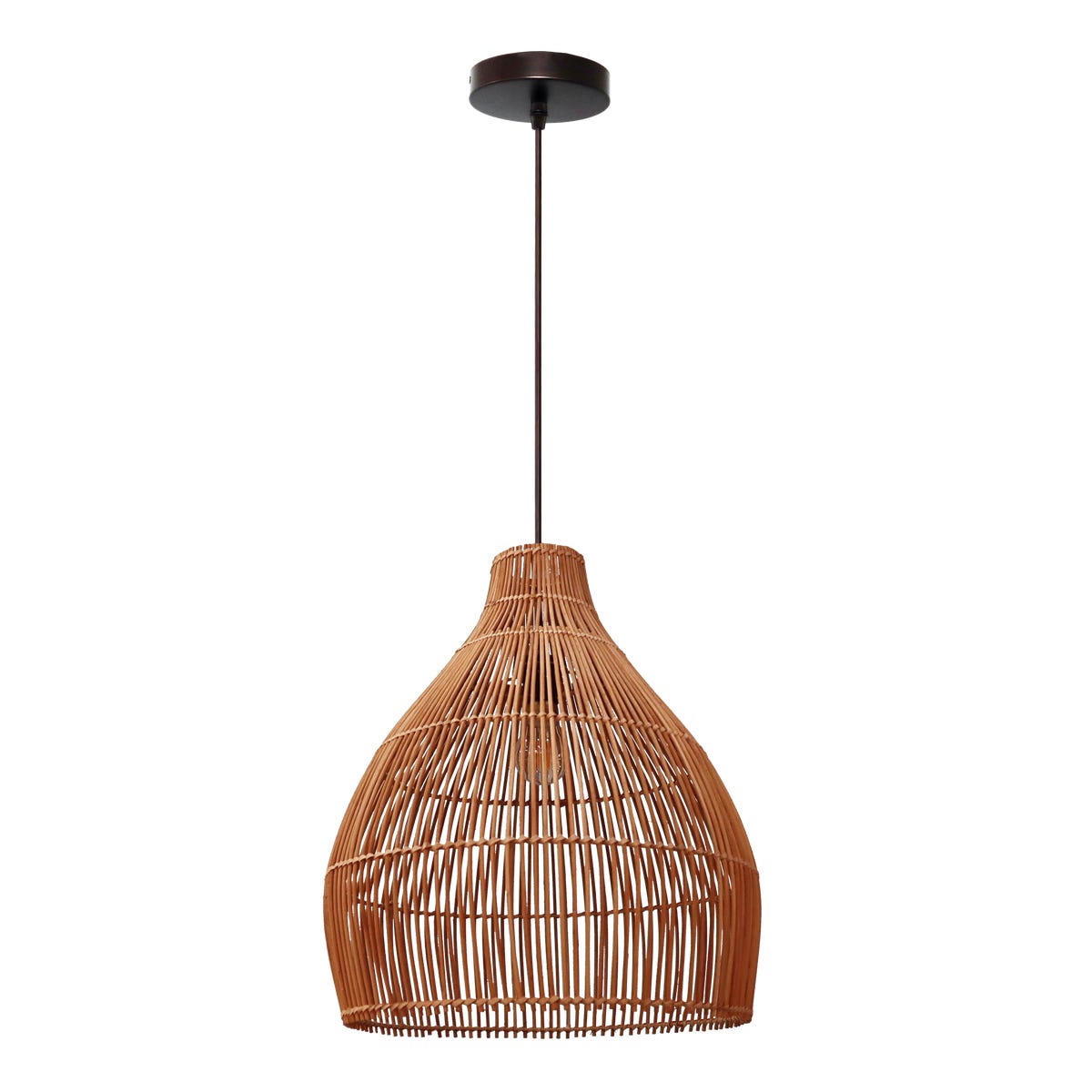 Lampa wisząca Elongo rattan E27 Inspire