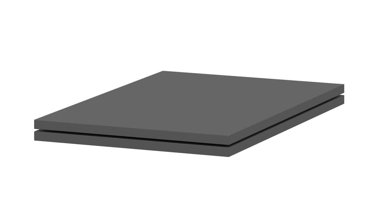 Zestaw półek do szafek stojących 40 cm szary 2 szt. Delinia iD