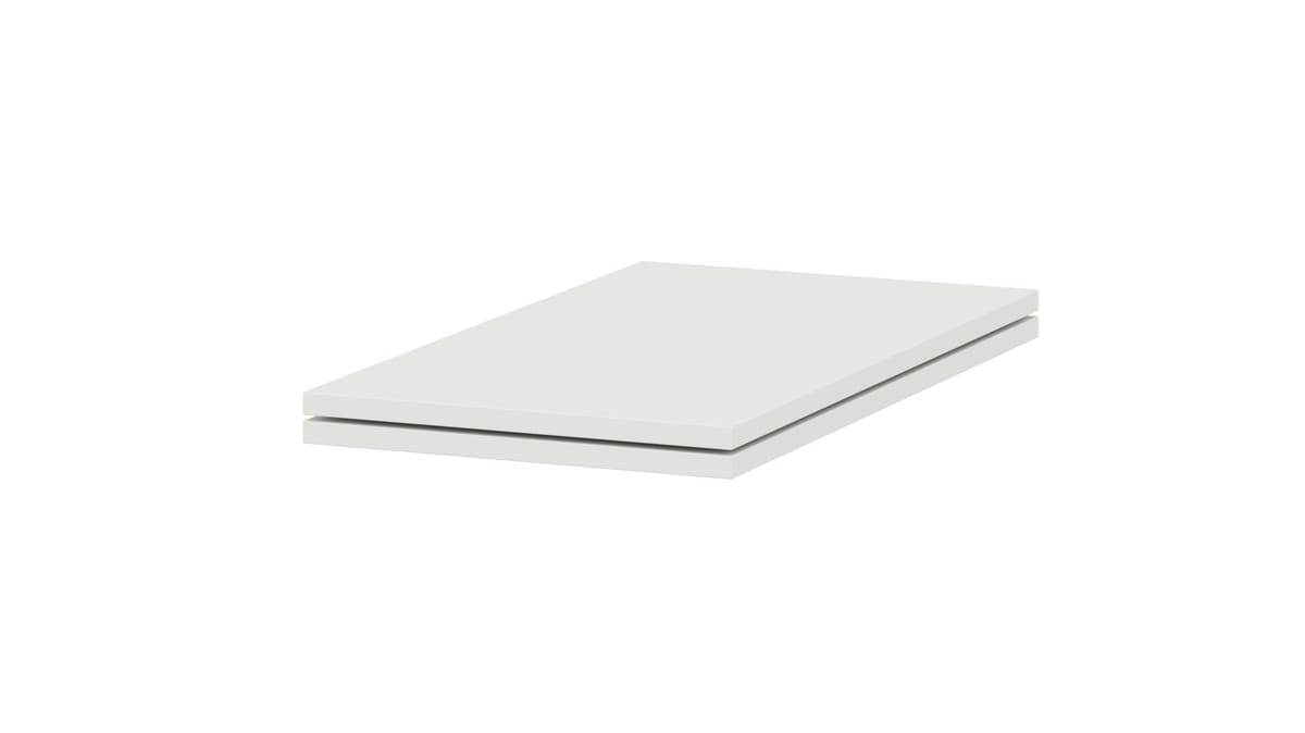 Zestaw półek do szafek wiszących 60 cm biały 2 szt. Delinia iD