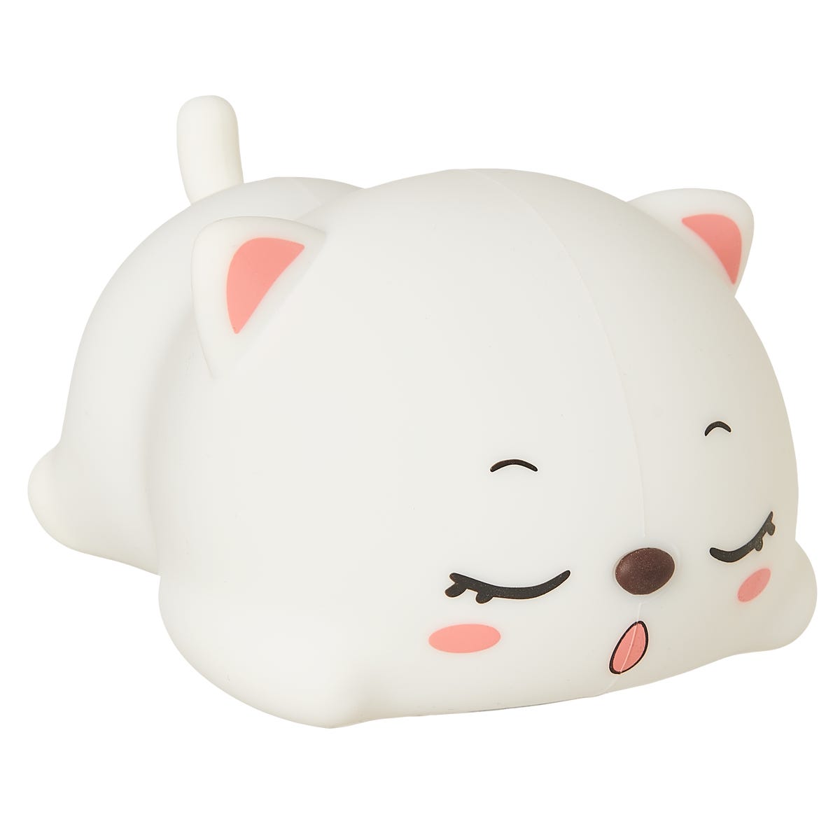 Lampa stołowa kotek biała USB LED