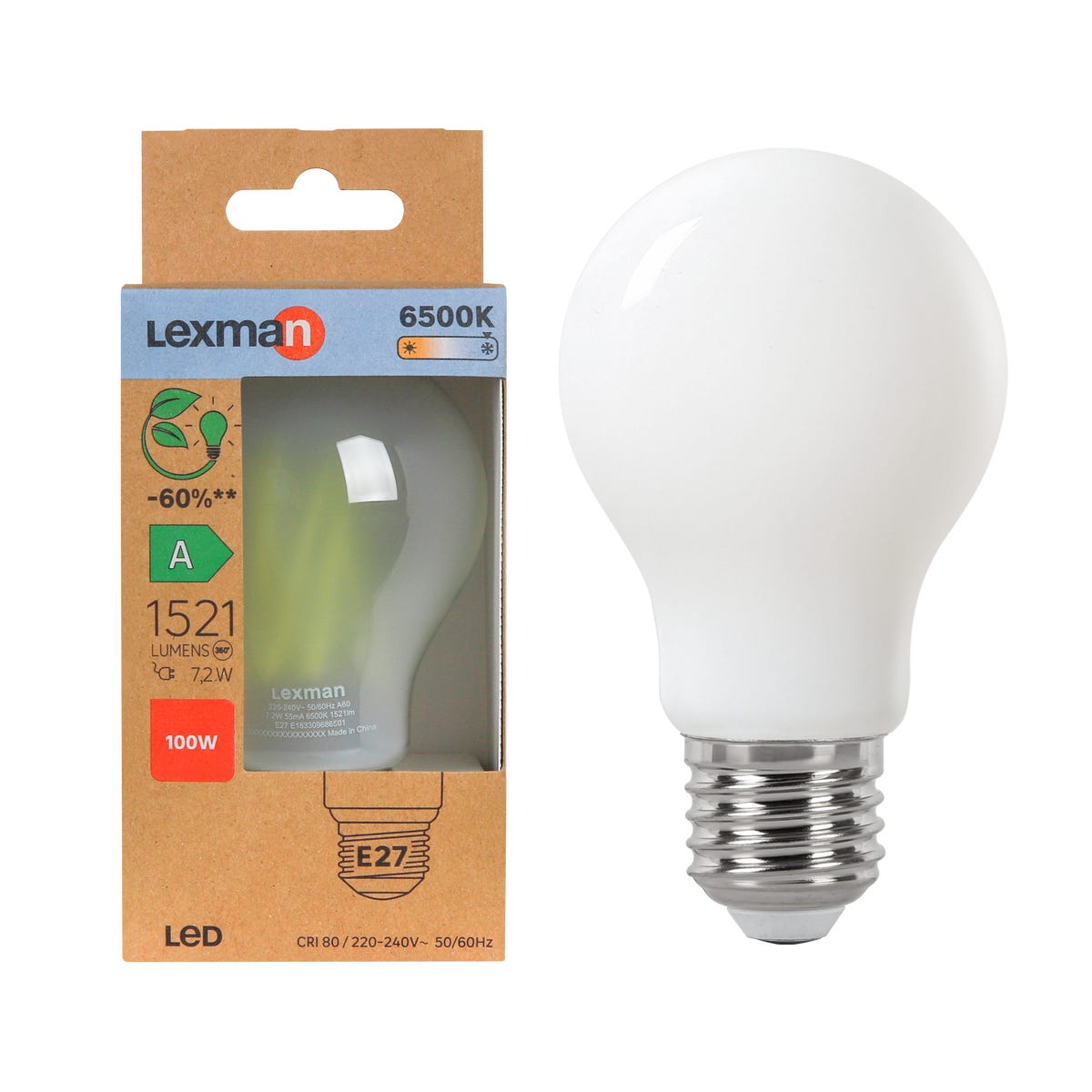 Żarówka LED E27 7,2 W 1521 lm Zimna biel Lexman