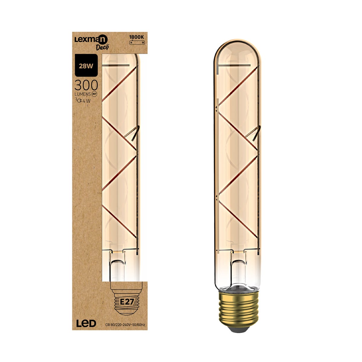 Żarówka dekoracyjna LED E27 T32 4 W 300 lm Ciepła biel Lexman