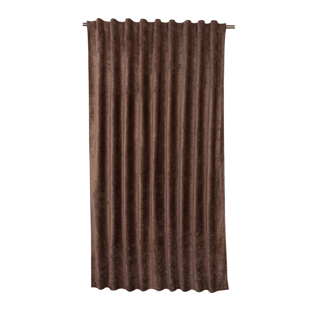Zasłona szenilowa Alaro Moka brązowa 200 x 280 cm na taśmie Inspire