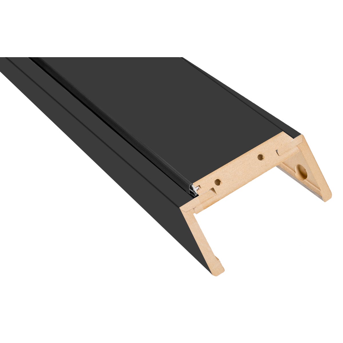 Belka górna 80 ościeżnicy regulowanej bezprzylgowej Mela czarna zakres regulacji 135-155 mm