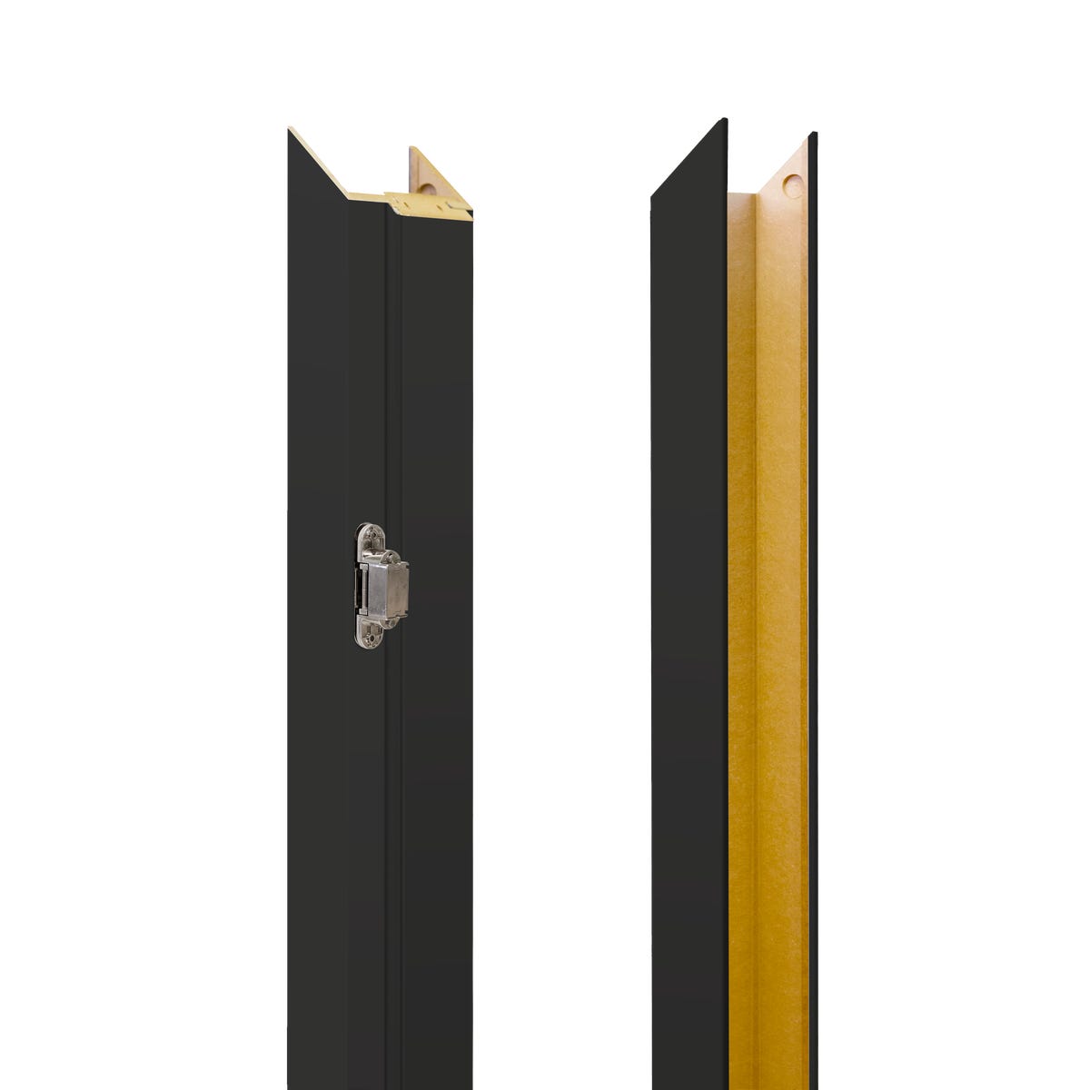 Belka lewa ościeżnicy regulowanej bezprzylgowej Mela czarna zakres regulacji 115-135 mm