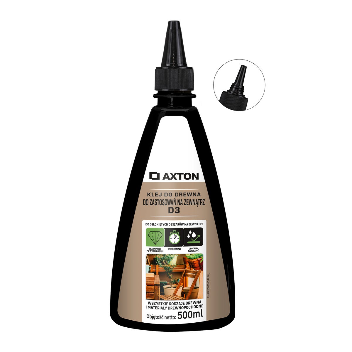 Klej do drewna D3 500 ml Axton