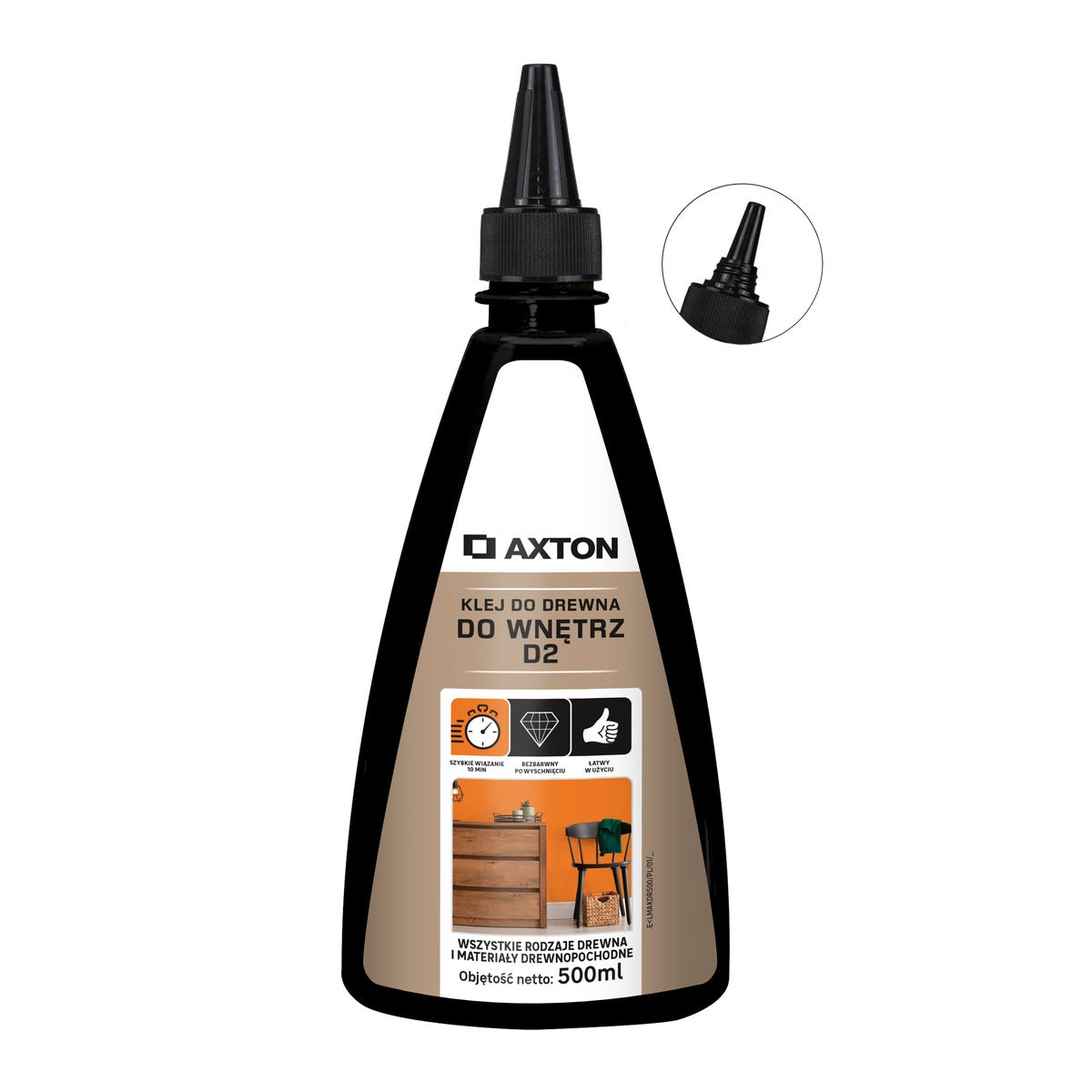 Axton Klej do drewna D2 500 ml