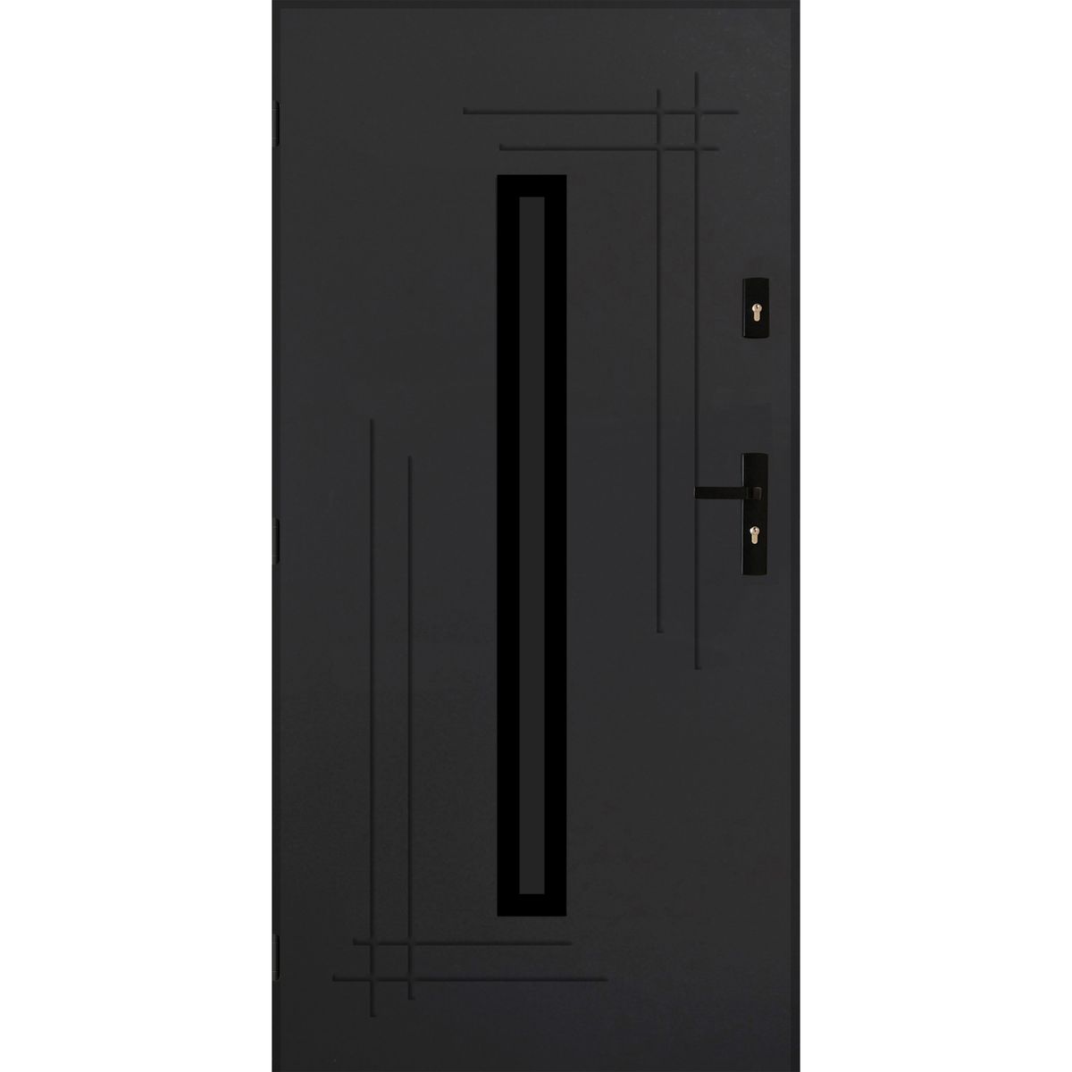 Pantor Drzwi zewnętrzne wejściowe Ozyrys Black antracytowe 80 lewe
