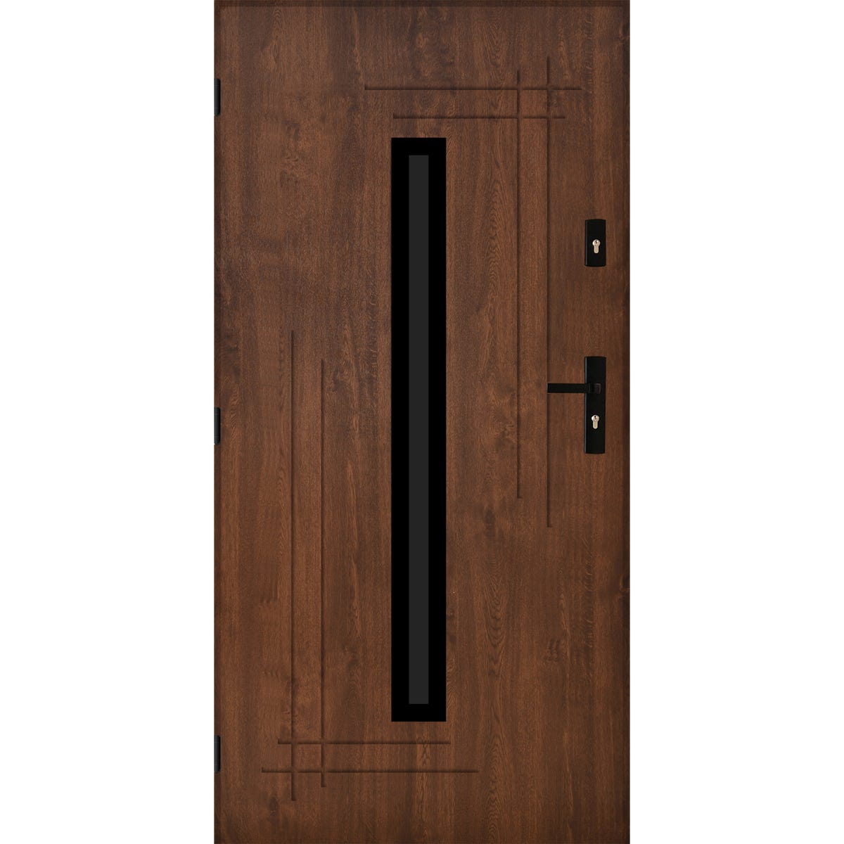 Pantor Drzwi zewnętrzne wejściowe Ozyrys Black orzechowe 80 lewe