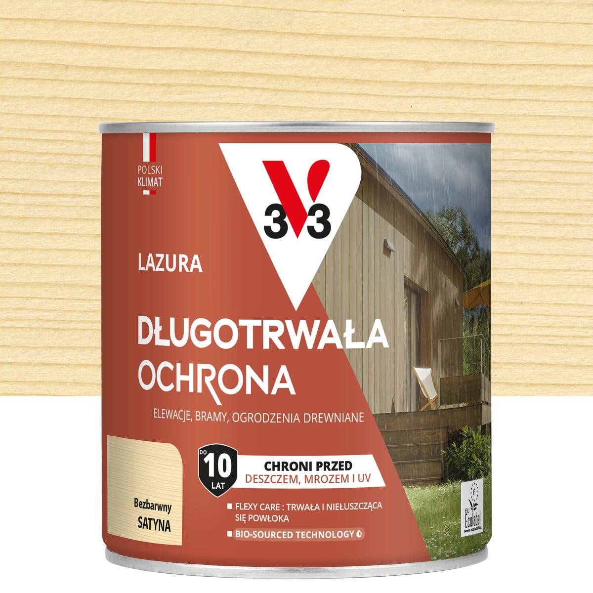 Lazura 10 lat ochrony Bezbarwny satynowy 0.75 l V33
