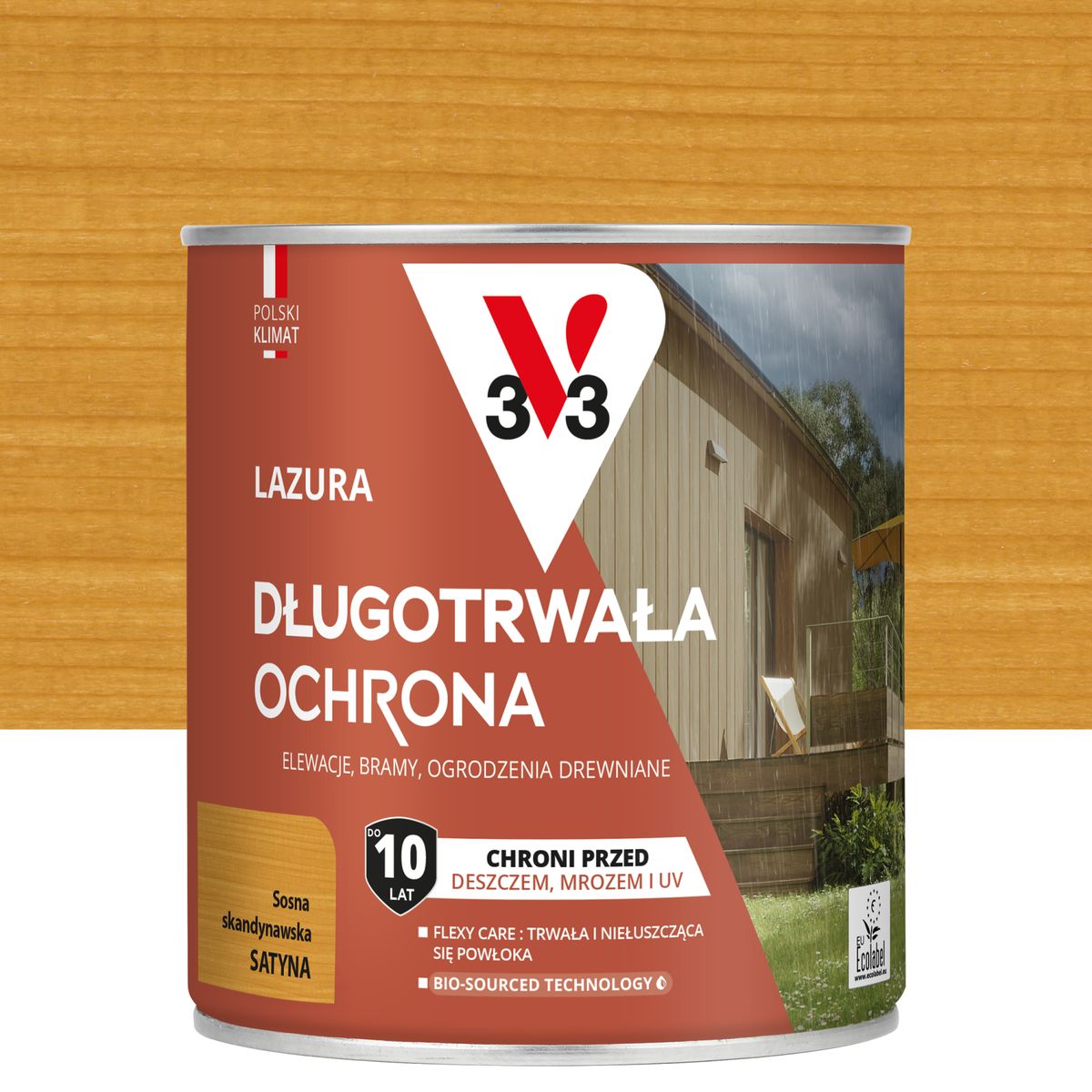 Lazura 10 lat ochrony Sosna skandynawska satynowy 0.75 l V33