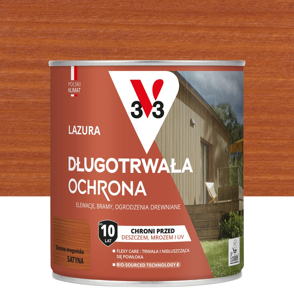 Lazura 10 lat ochrony Sosna oregońska satynowy 0.75 l V33