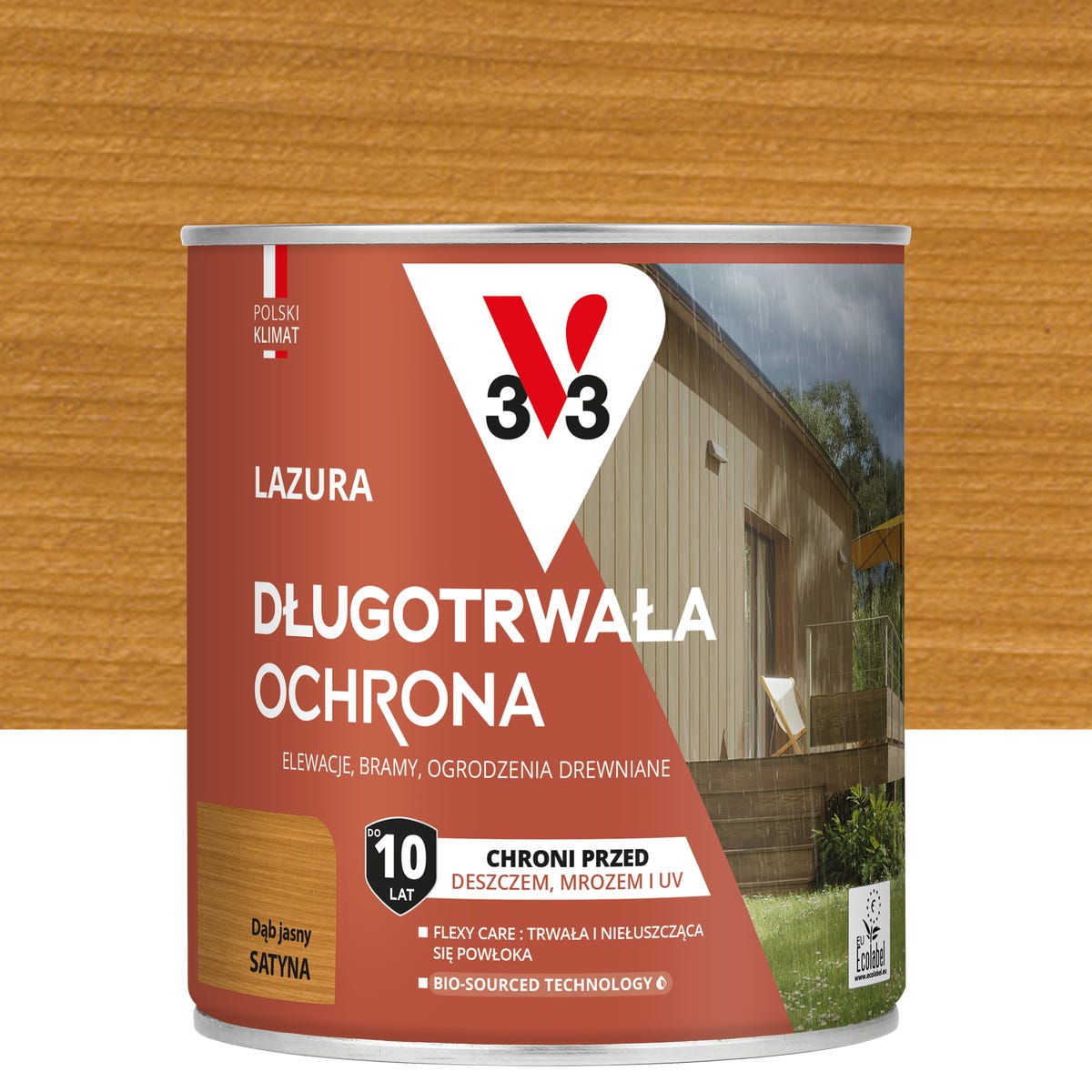 Lazura 10 lat ochrony Dąb jasny satynowy 0.75 l V33