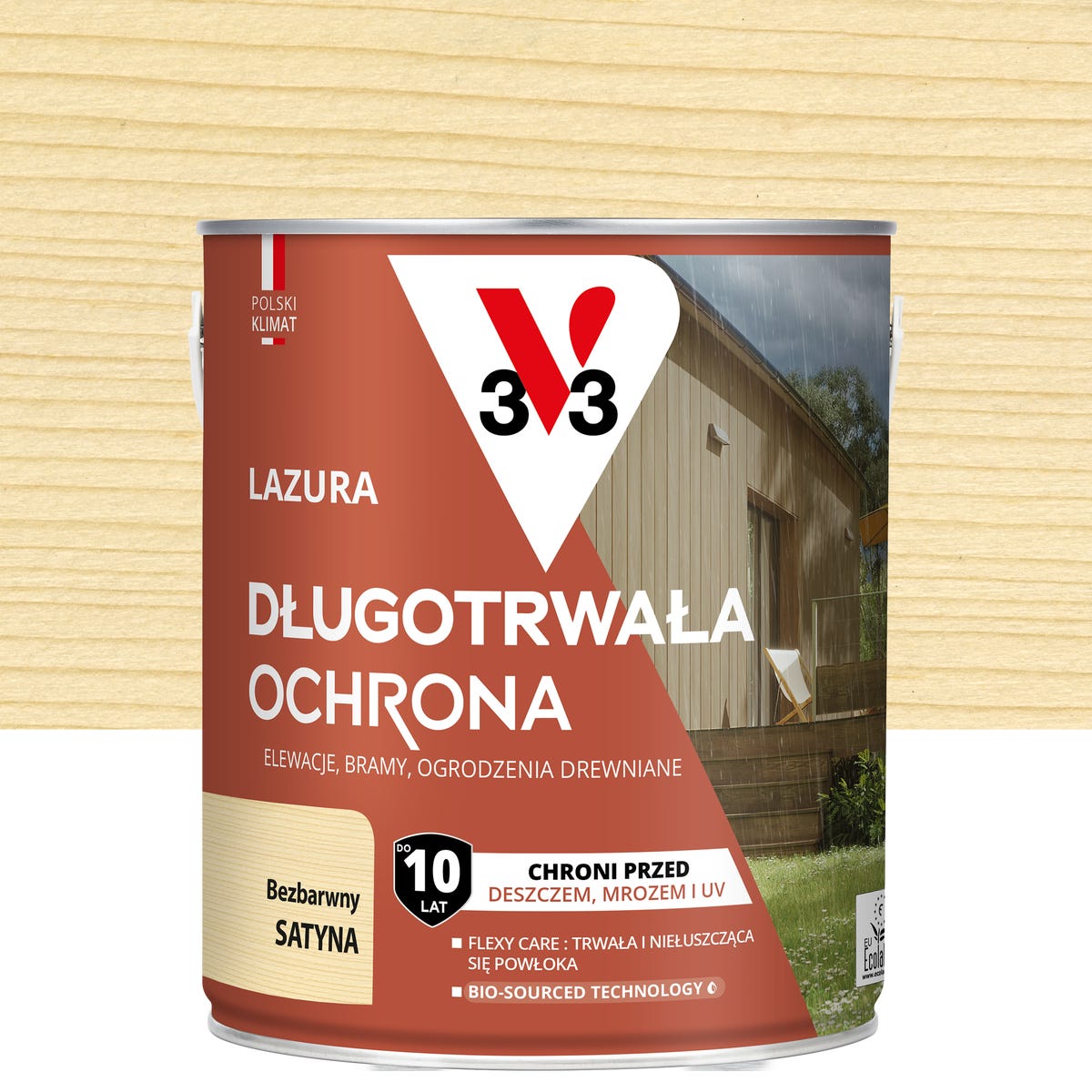 Lazura 10 lat ochrony Bezbarwny satynowy 2.5 l V33
