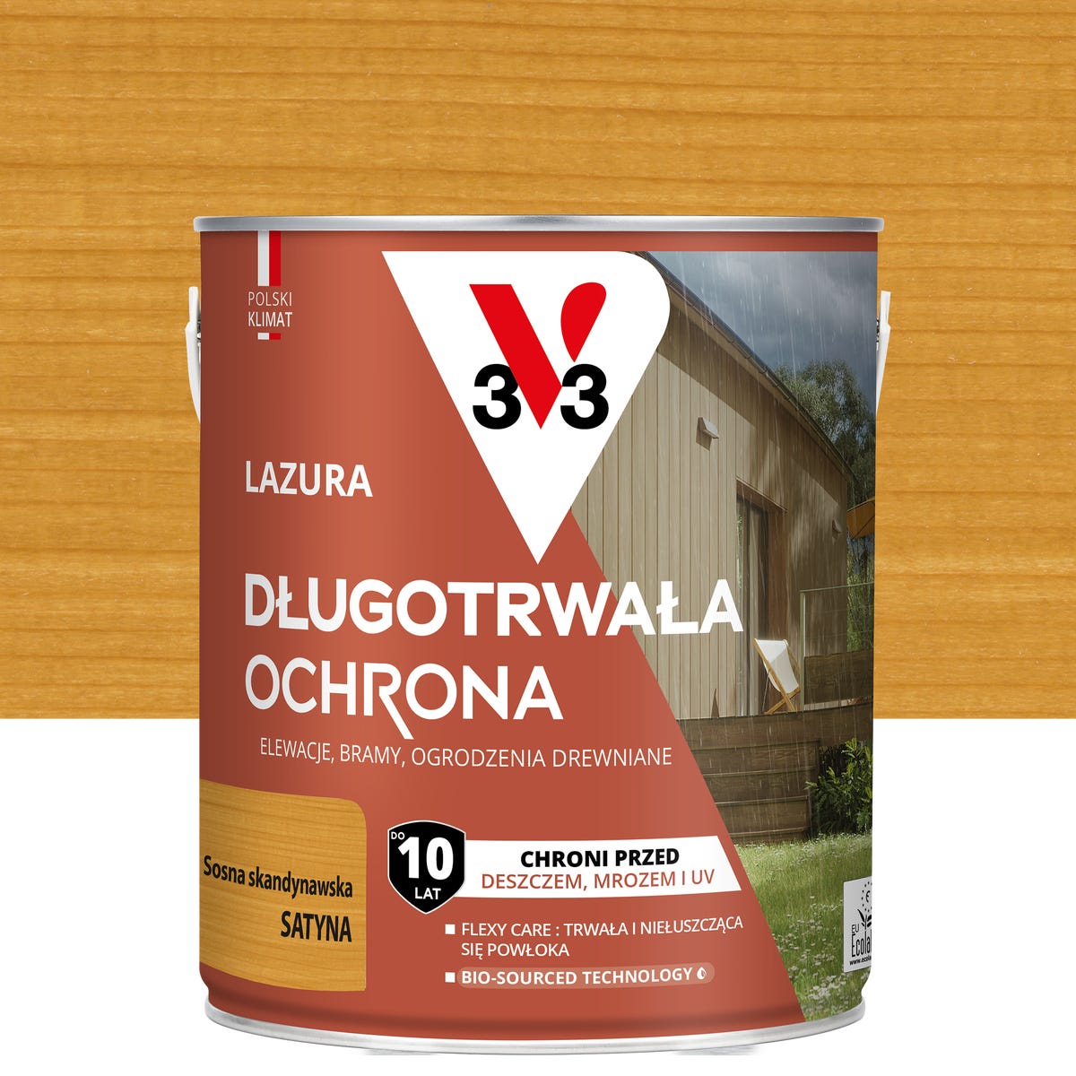 Lazura 10 lat ochrony Sosna skandynawska satynowy 2.5 l V33