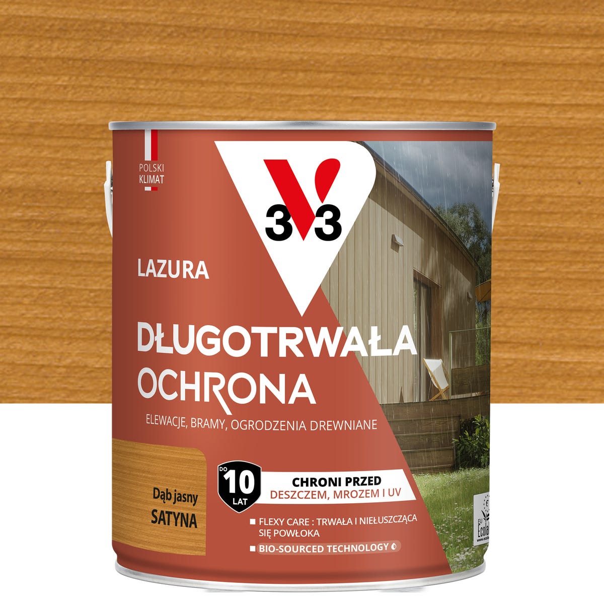 Lazura 10 lat ochrony Dąb jasny satynowy 2.5 l V33