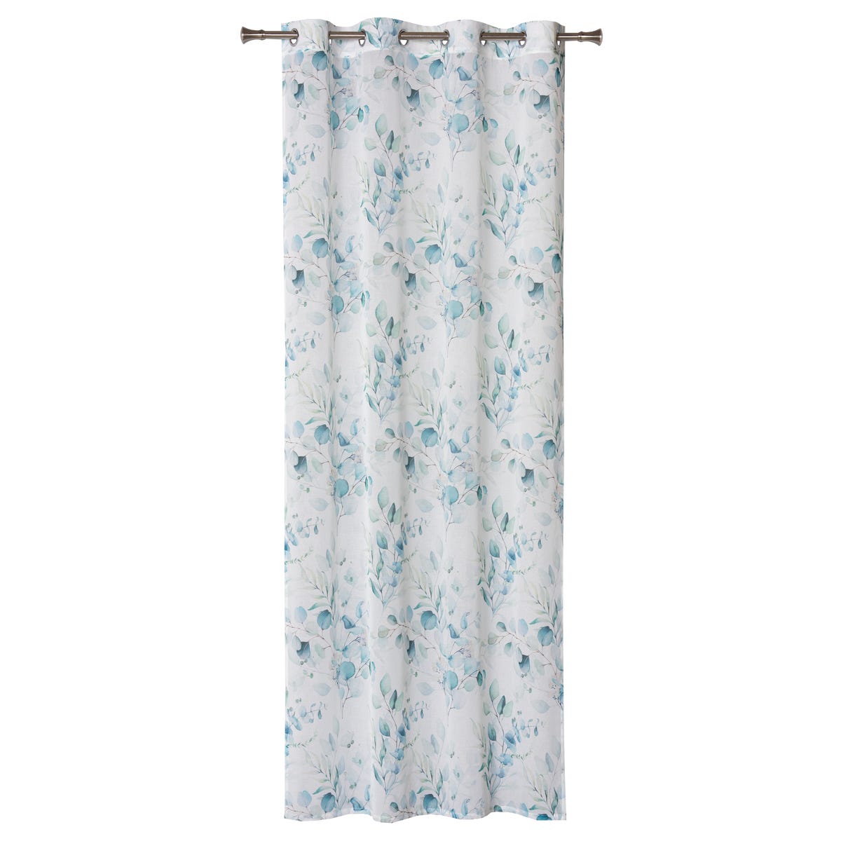 Firana Alpina biało-niebieska 140 x 280 cm na przelotkach