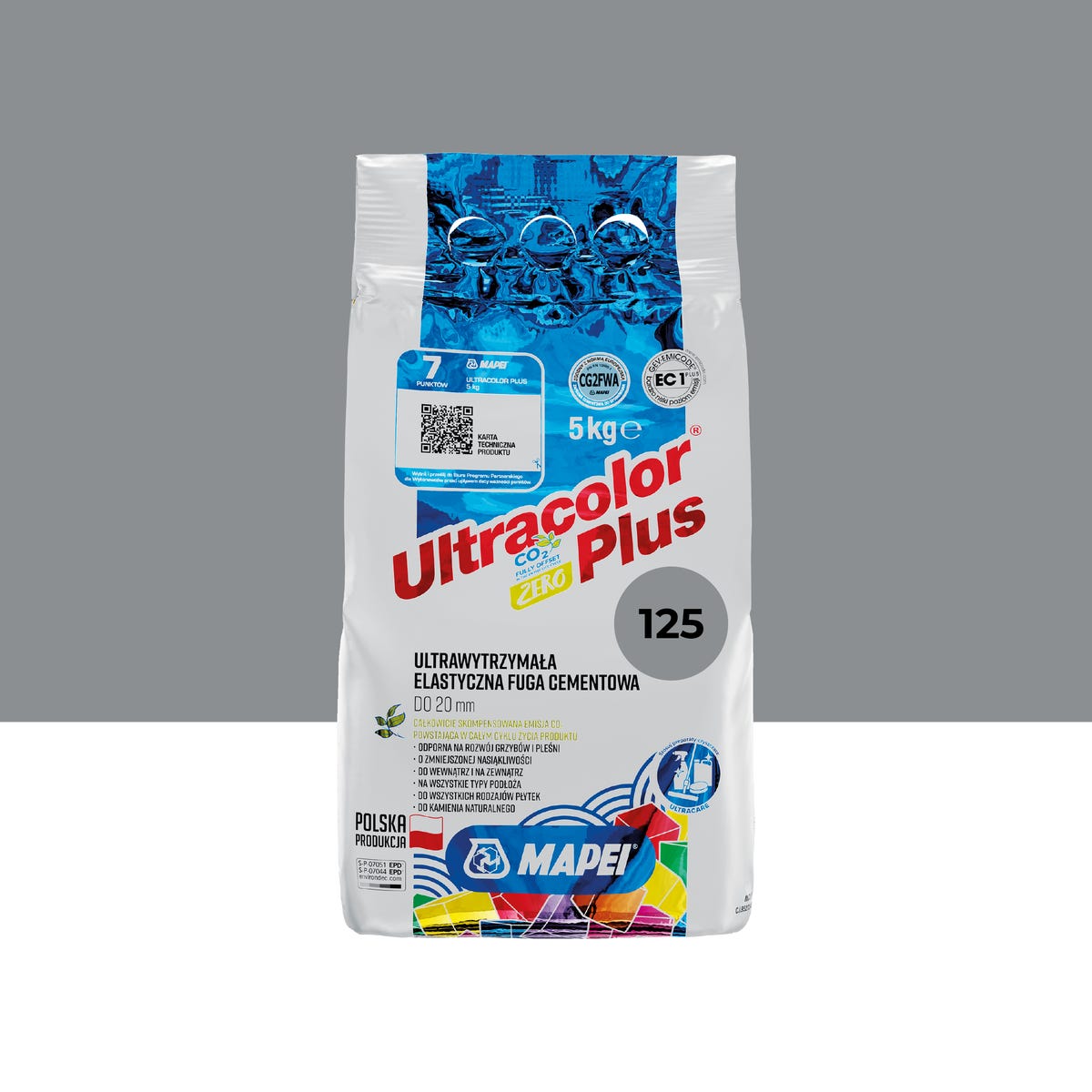 Fuga Ultracolor Plus Zamk Szary 125 5 kg. Mapei