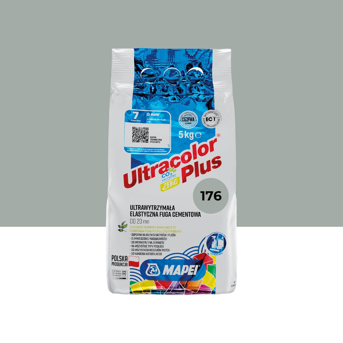 Fuga Ultracolor Plus Zielony-Szary 176 5 kg Mapei