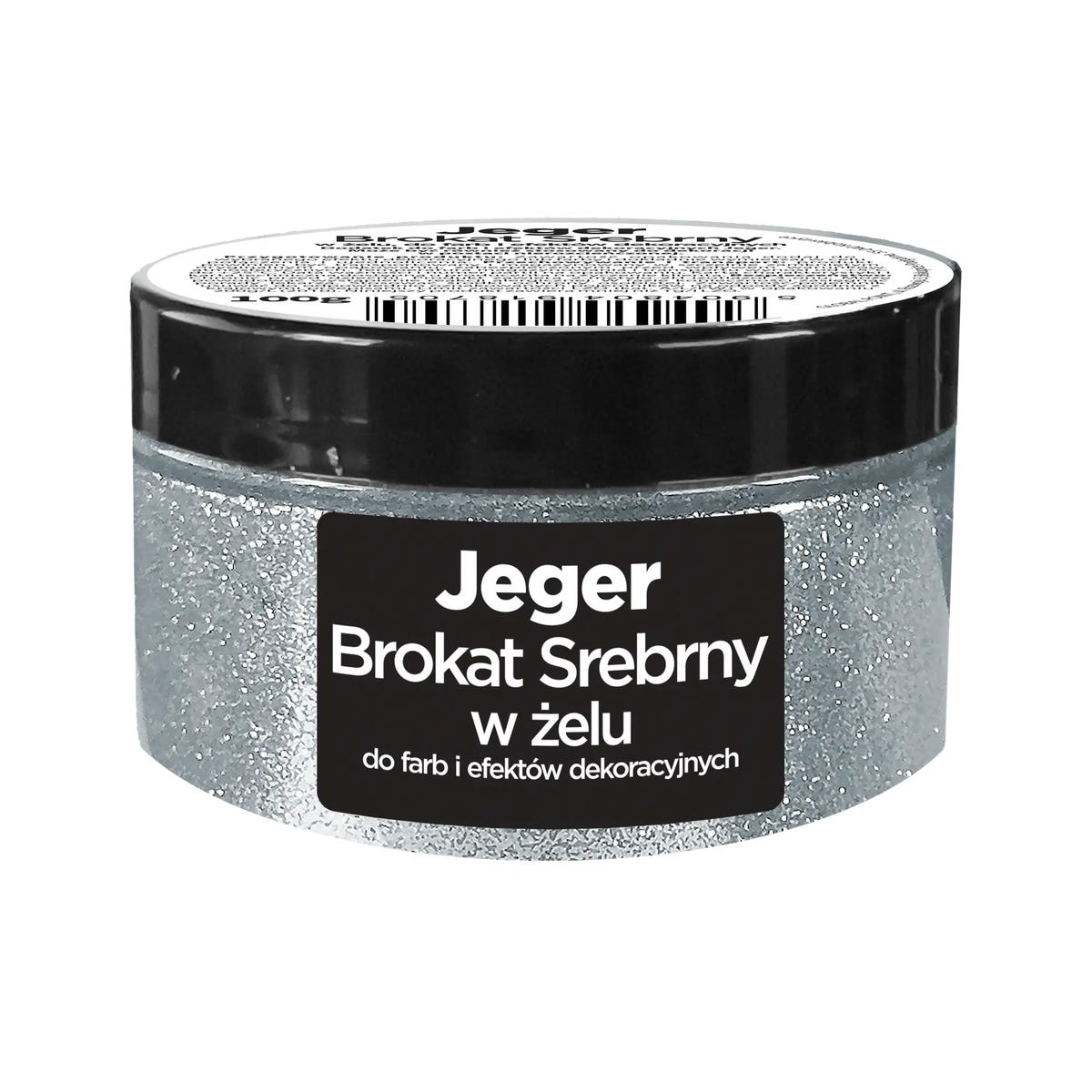 Brokat w żelu srebrny 0.1 l Jeger