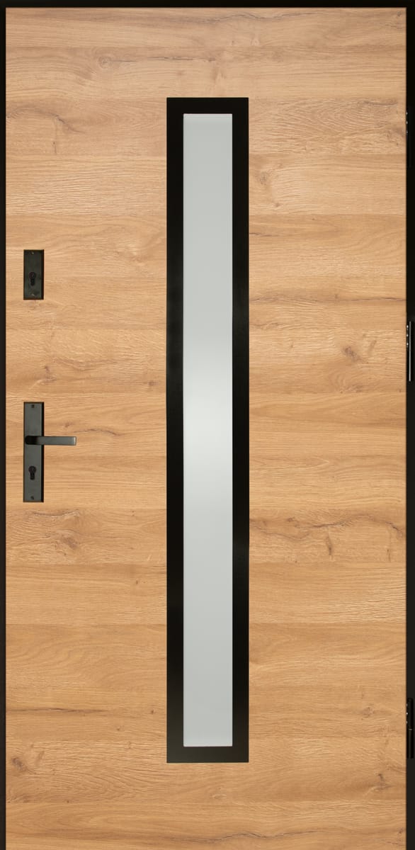 Drzwi zewnętrzne stalowe wejściowe Auria Passive Grandson 90 prawe Splendoor
