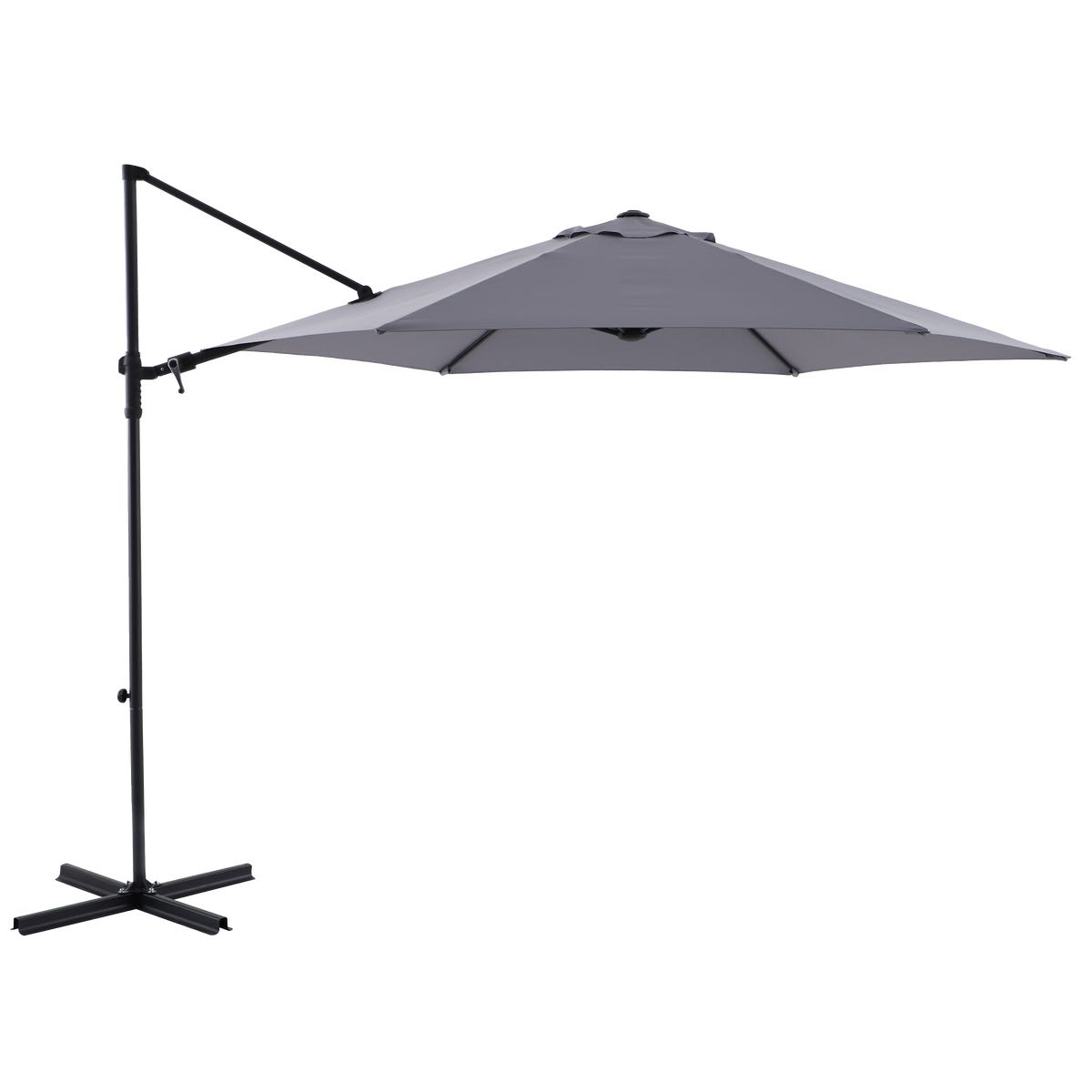 Naterial Parasol ogrodowy boczny Polar II 290x290x235 cm antracytowy