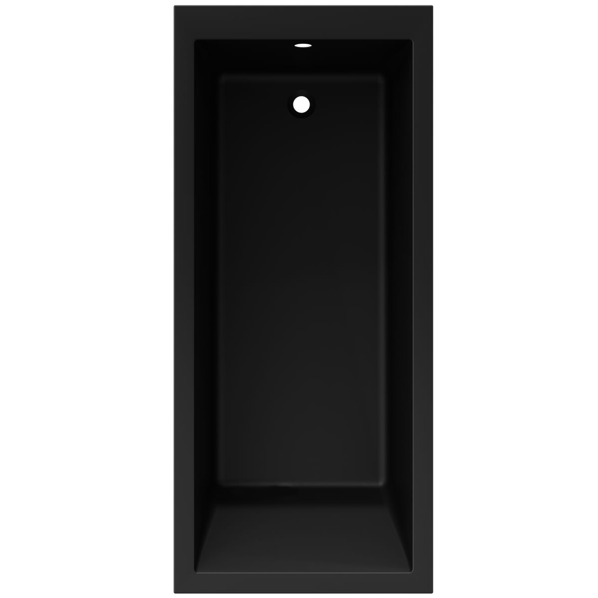 Wanna narożna Square czarny mat 160 x 75 cm Sensea