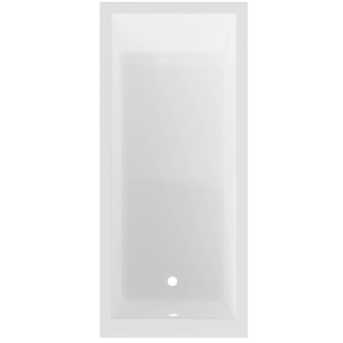 Wanna Prostokątna Square biały mat 150 x 75 cm Sensea