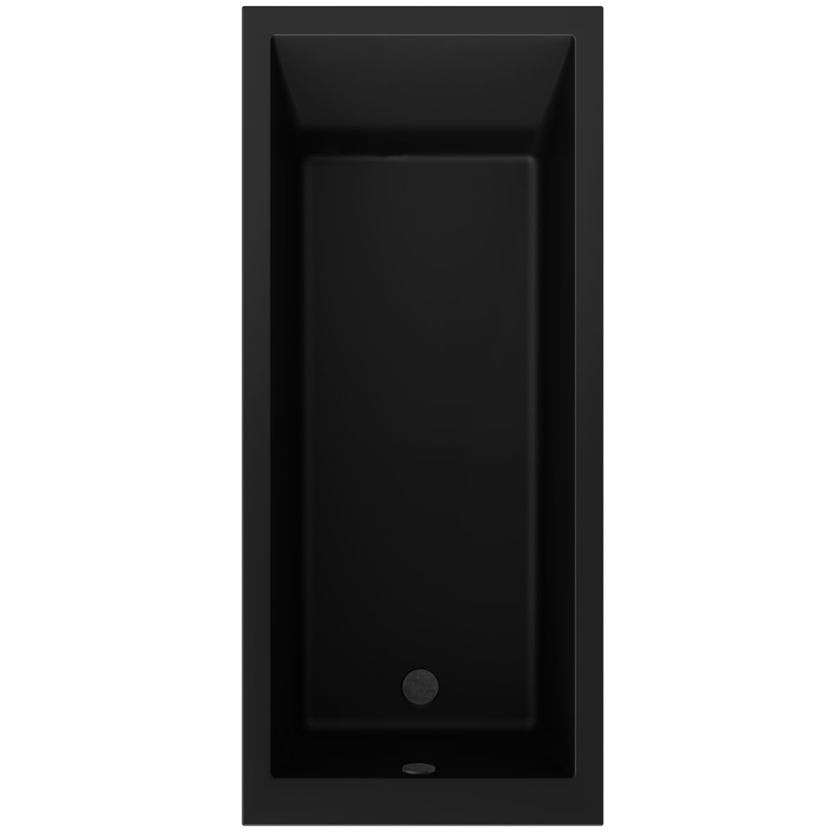 Wanna prostokątna Square czarny mat 150 x 75 cm Sensea