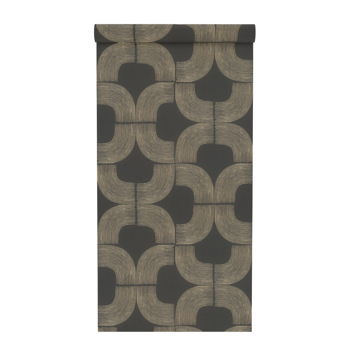 Tapeta Grace czarno-brązowa winylowa na flizelinie Inspire