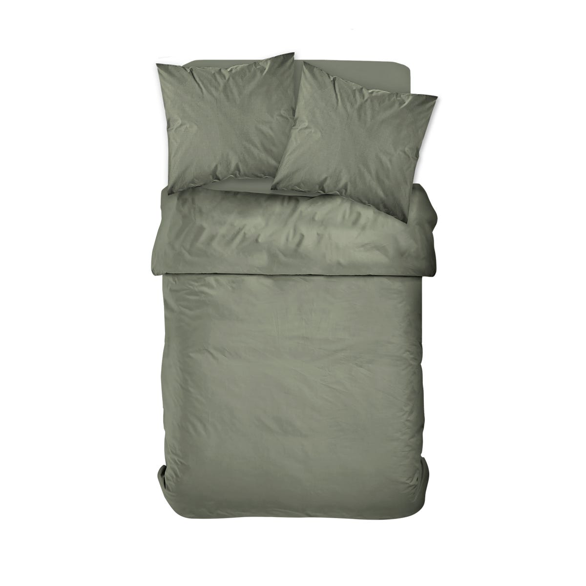 Pościel 160 x 200 cm bawełniana Today Nay Khaki zielona