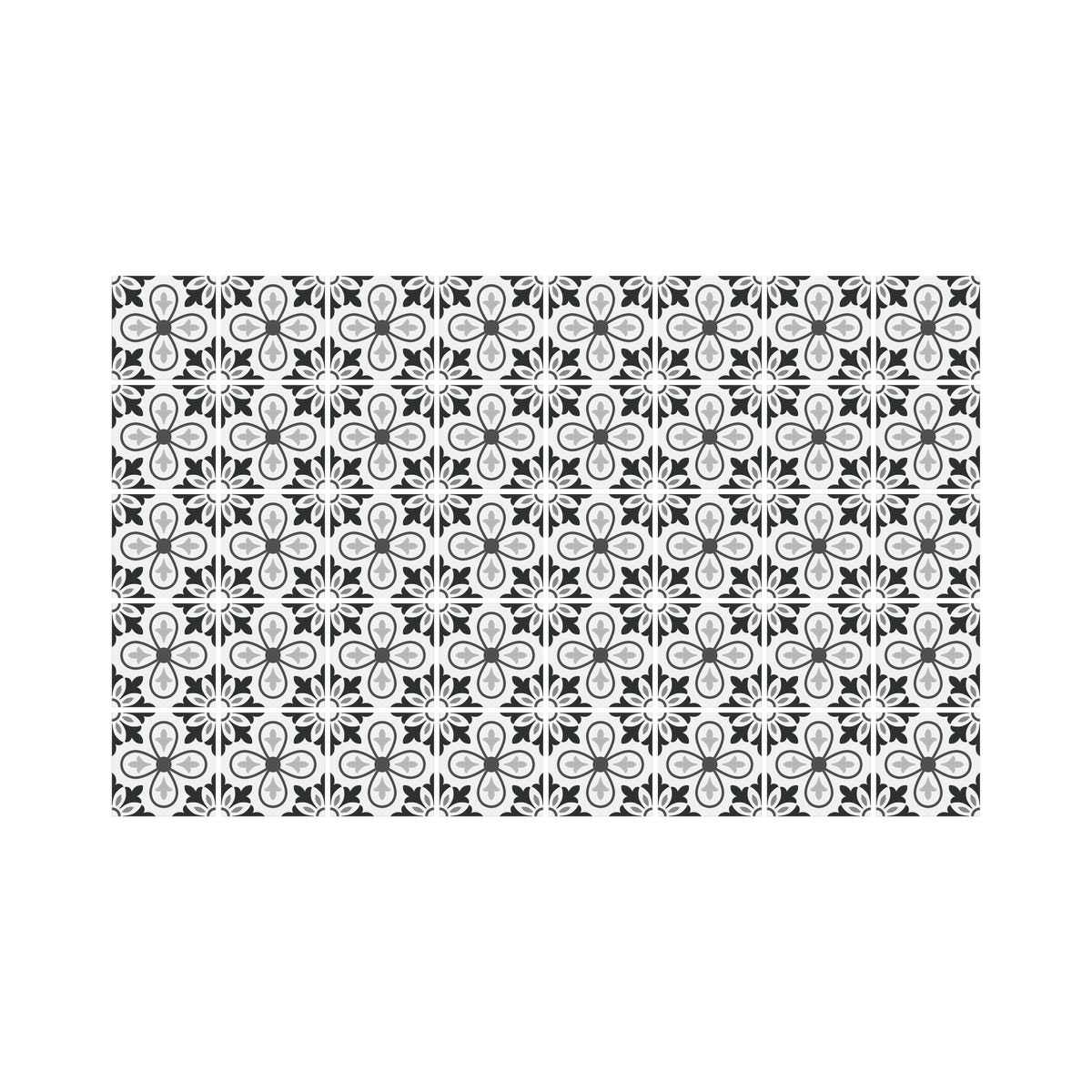 Dywanik kuchenny Adrianie czarno-biały 80 x 50 cm Inspire