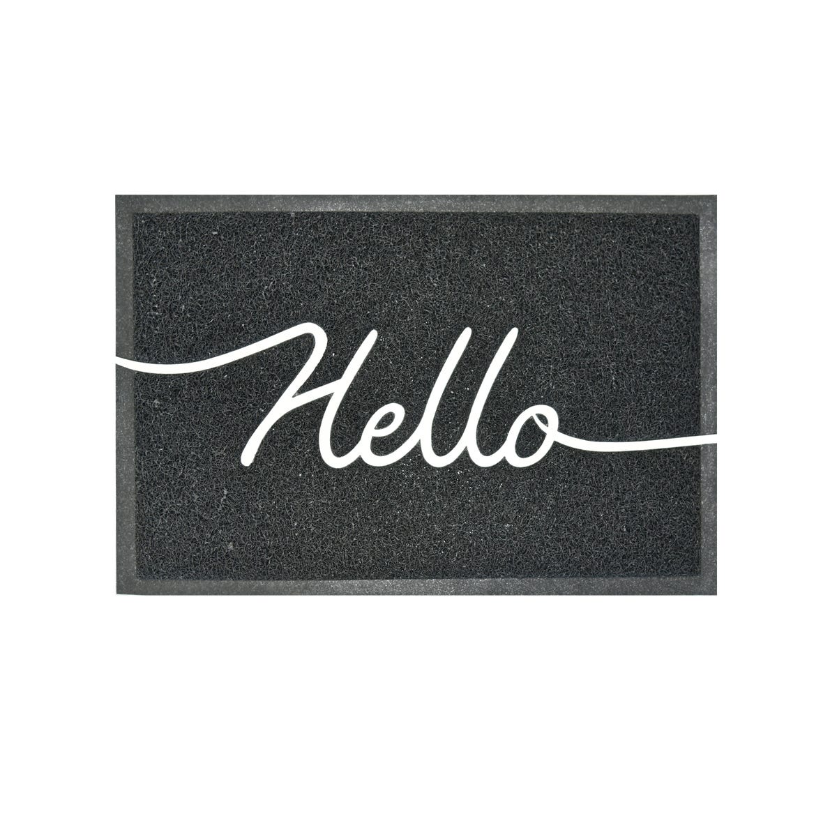 Wycieraczka zewnętrzna Ethan Hello 60 x 40 cm czarna Inspire