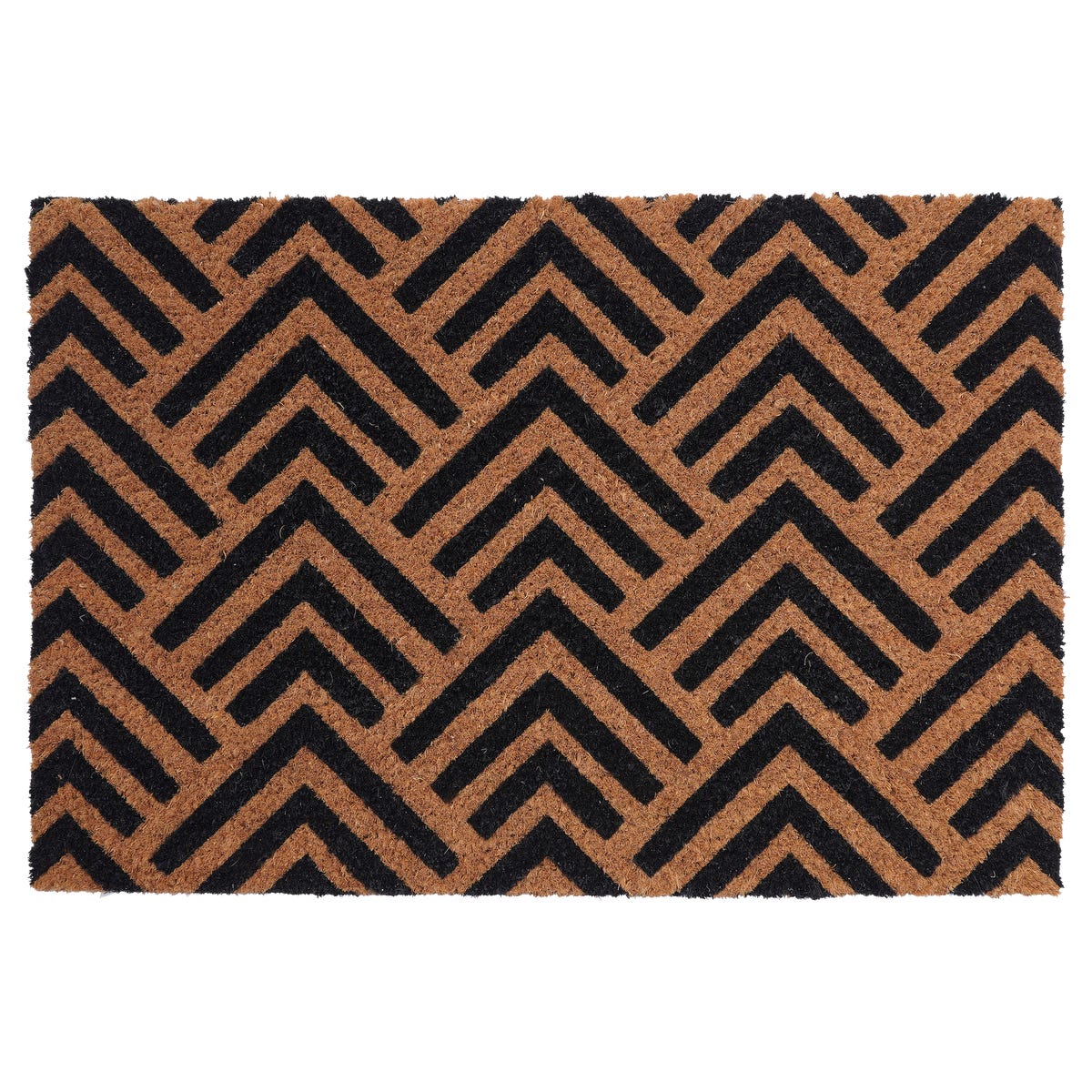 Wycieraczka Spica brązowo-czarna 60 x 40 cm kokos Inspire