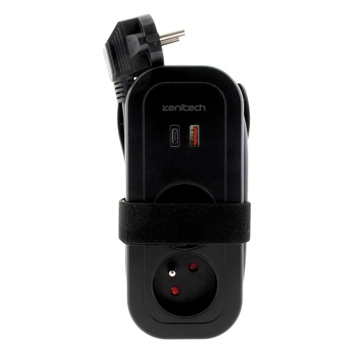 Zenitech Przedłużacz Mundo z 2 gniazdami i portami USB-A i USB-C