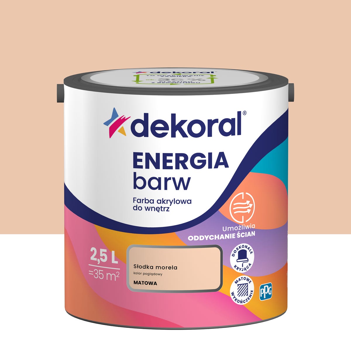 Dekoral Farba Energia Barw Słodka morela 2.5 l