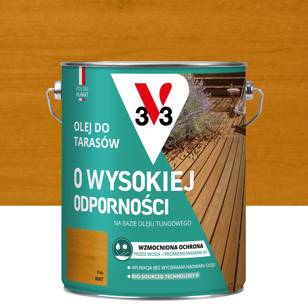 Olej do tarasów Dąb mat 4.5 l V33