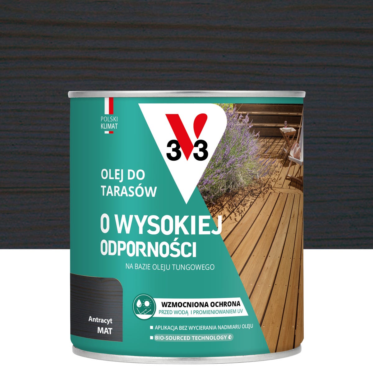 Olej do tarasów Antracyt mat 0.75 l V33