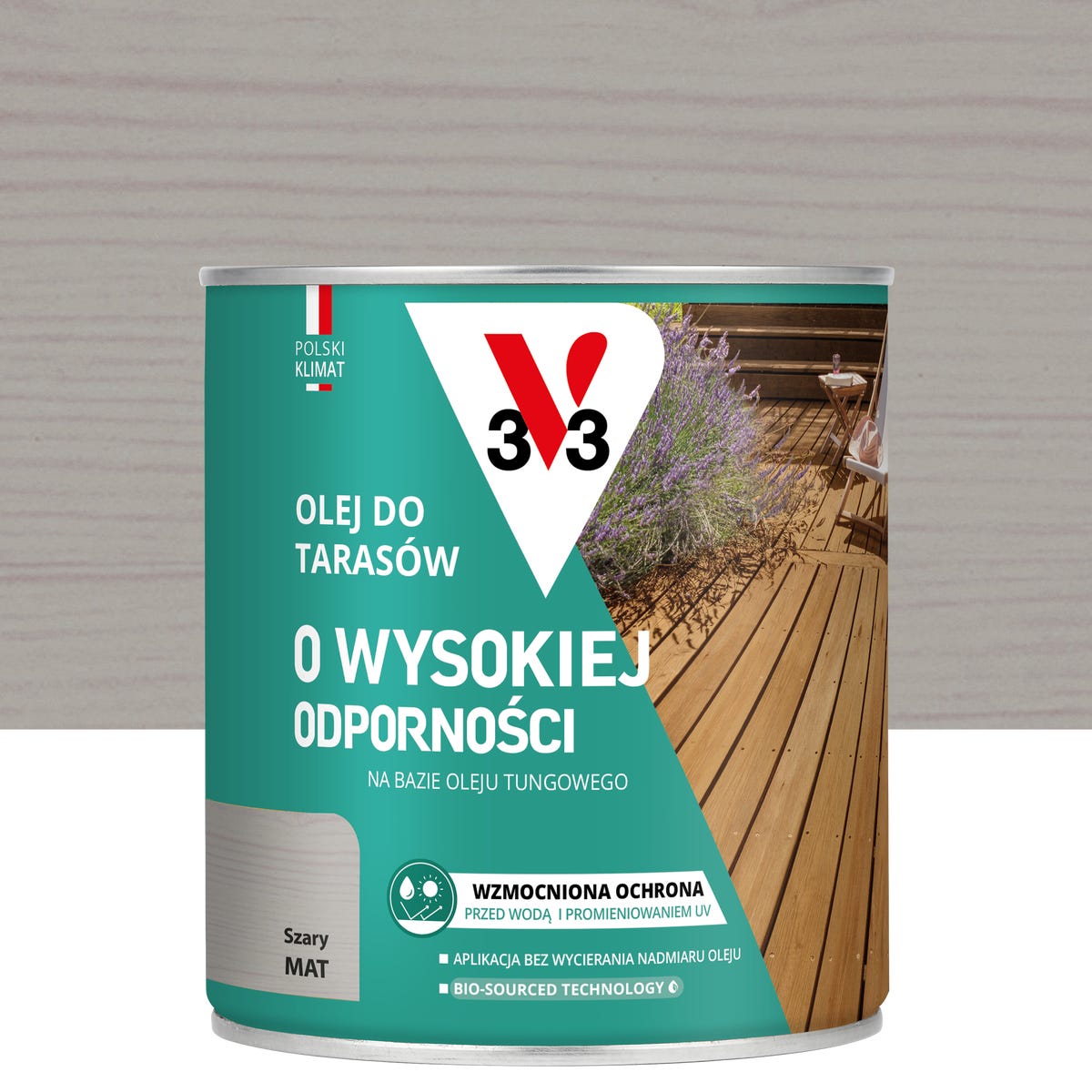 Olej do tarasów Szary mat 0.75 l V33